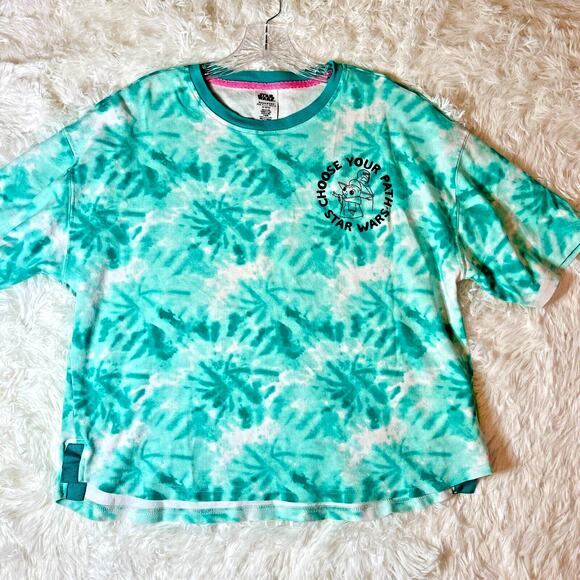 Star Wars Yoda Graphic Tee Womens M Green Choose Your Path Oversized Streetwear - Picture 2 of 10